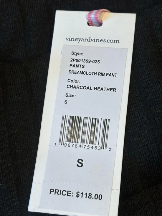 Vineyard Vines Charcoal Heather Ribbed Dreamcloth Pants - Picture 5 of 10